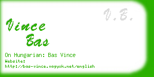 vince bas business card